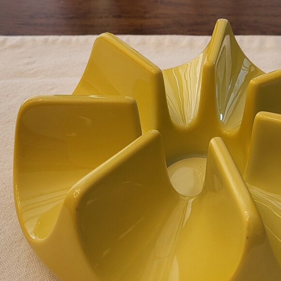 70's Arzberg Germany MCM Yellow Porcelain Tea Coffee Pot Trivet Warmer - Picture 2 of 4